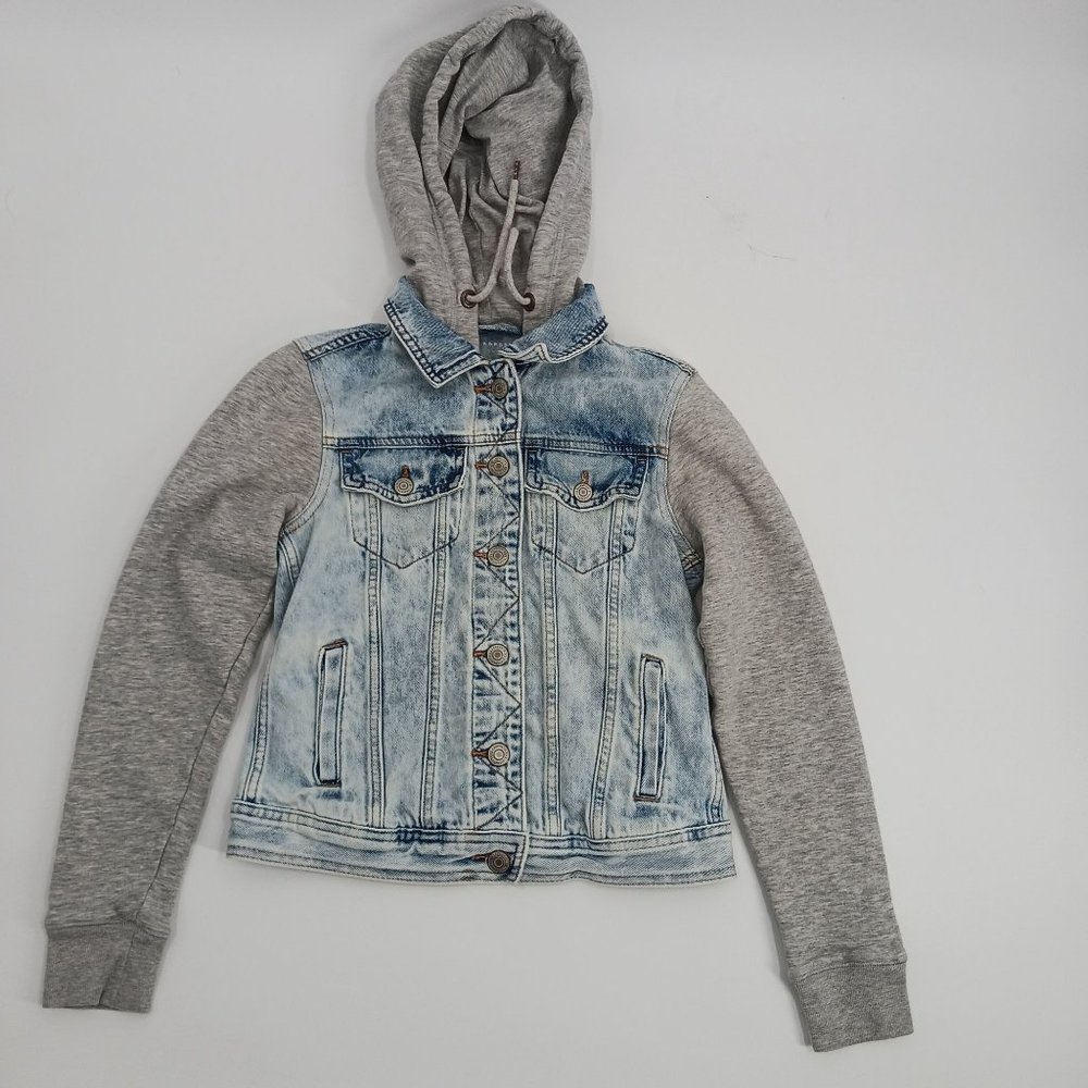 AEROPOSTALE WOMENS XS JEAN HOODIE JACKET - Picture 13 of 15